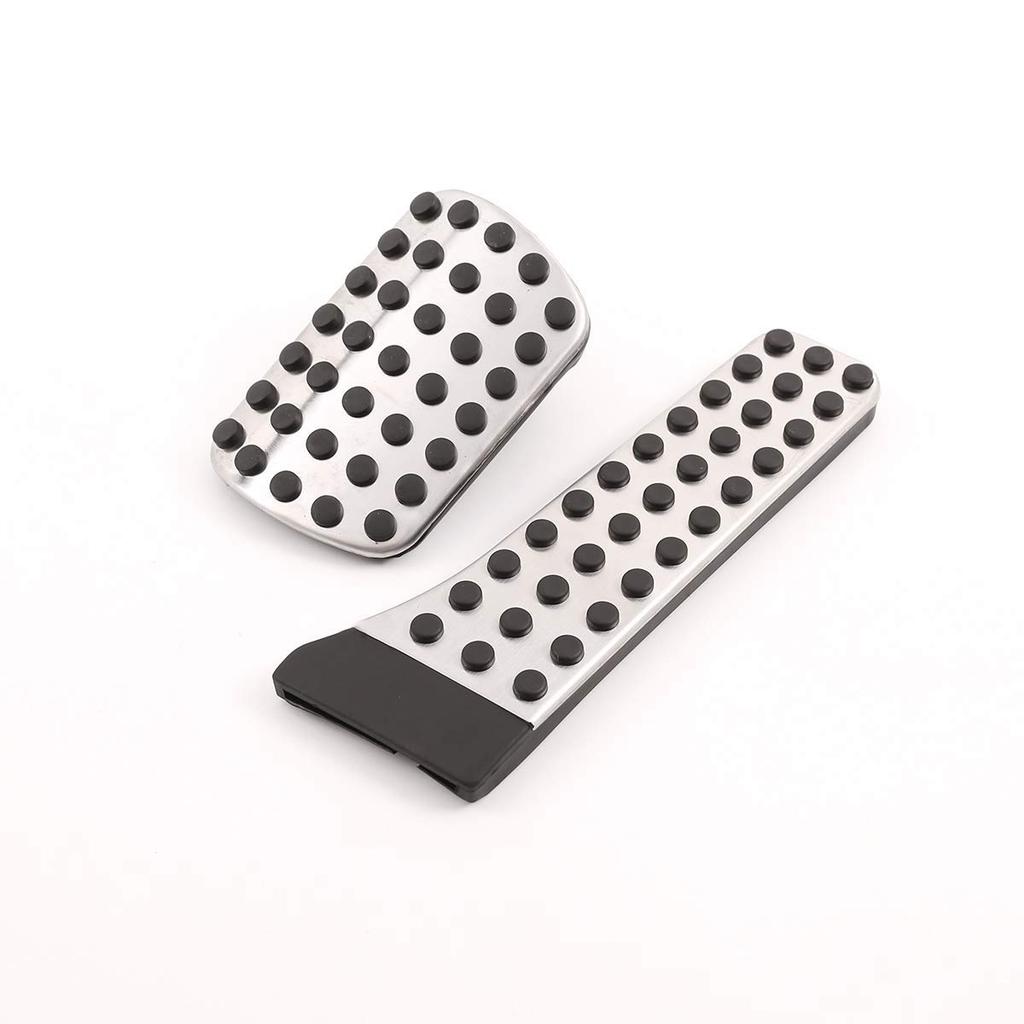 CHEYA Stainless Steel Throttle Pedal Covers for C CLS GLK SLK Brake and Easy Custom W213 Mercedes-Benz E-Class 2016-2019, Accelerator,