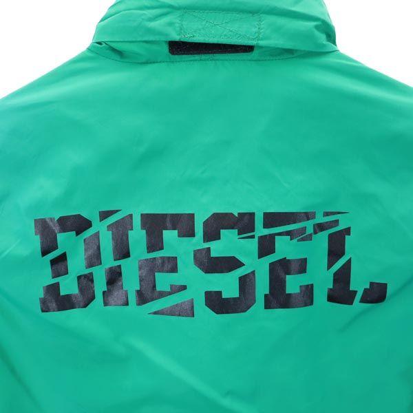 DIESEL Back logo print Nylon Zip hoodie 10 Green system Kid's Used