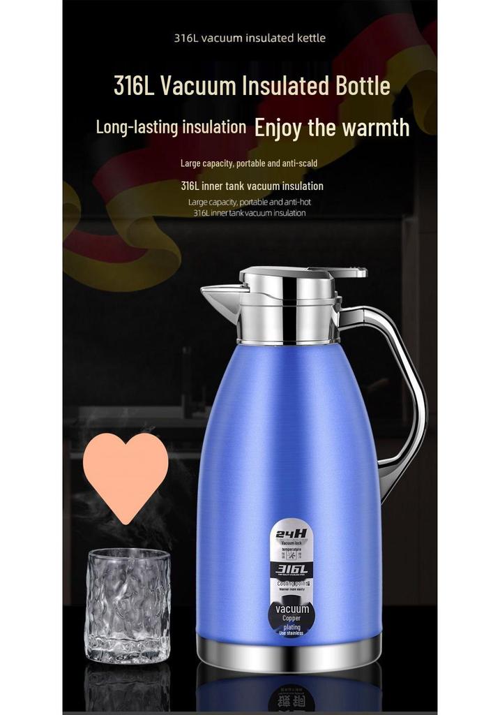 High-End Double-Layer Stainless Steel Insulated Kettle – Anti-Scald Hot Water Pot for Household and Commercial Use