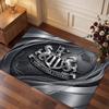Tappeto in Velluto di Cristallo con Stampa di Calcio del Newcastle United, Comodo Assorbente d'Acqua Antiscivolo Tappeto per Pavimento Interno