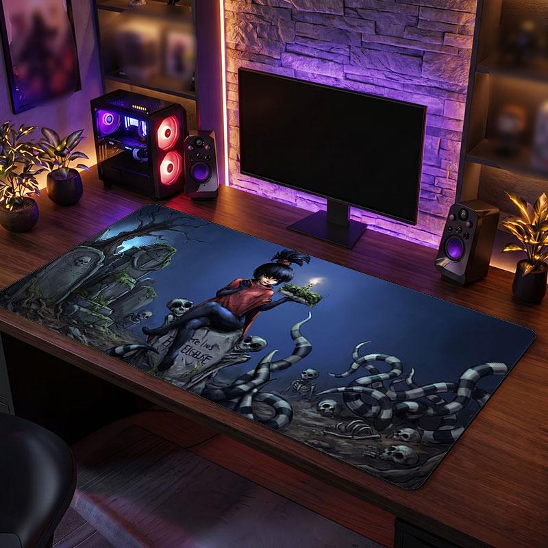 Big Mouse PadBeetlejuice Lydia Deetz Extended Soft Desk Mat Gaming Office Computer Table Decor Mat