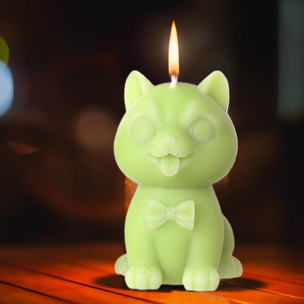 Dog Mold for Candles Home Decor Cement Moulds 3D Candle Moulds for Craft Making Silicone Desktop Decoration Casting Tool