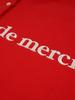 LA MAISON STUDIO Women'S Crop Classic Logo Embossed Embroidery Heavy Terry Henley Neck Red (Fcd3Ts708W)