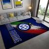 Tappeto Personalizzato Inter Milan per Soggiorno Camera da Letto Casa Decorazione Divano, Tappetino Antiscivolo per Giochi Bambini