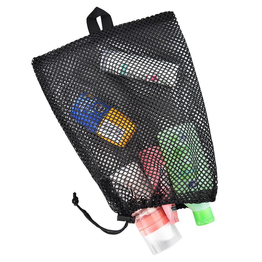 Underwear Storage Bag, Black Mesh Shopping Storage Bag, Golf Bag, Mesh Holes, Various Specifications, Reusable, 5 Piece