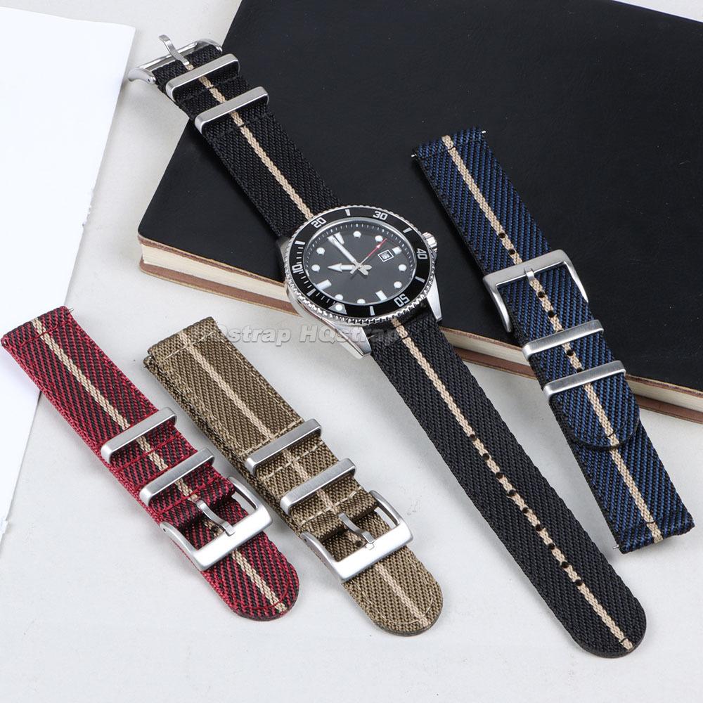 Sportovní vojenský nylonový řemínek na hodinky 20 mm 22 mm pro Seiko s rychloupínáním Univerzální plátěný náramek pro Omega Pánské chytré hodinky Řemínek na zápěstí