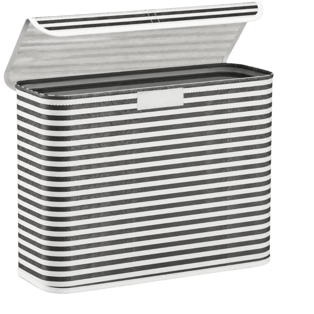 Foldable Storage Basket With Lid Laundry Basket Toilet Paper Holder Living Room чёрный
