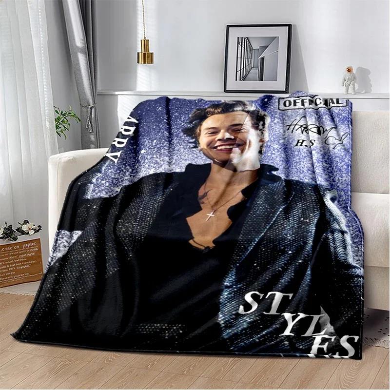 Harry Styles Inspired Soft Flannel Throw Blanket for Bed Sofa Leisure Nap Perfect Gift for Fans Home Decor