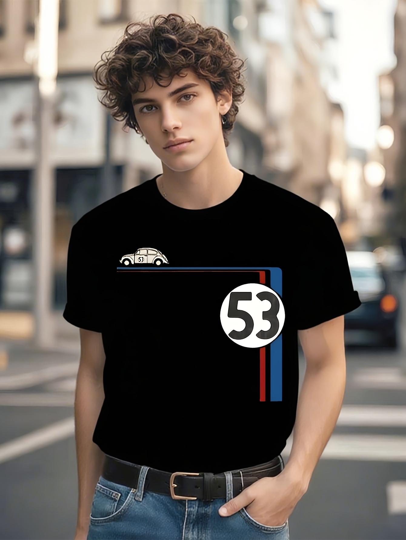 HERBIE 53 Graphic T-shirt - Coach Film Logo Vintage Racing Design L