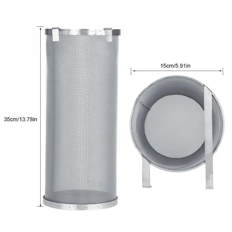 300 Micron Stainless Steel Homemade Brew Beer Hop Mesh Filter Strainer with Hook Beer Brewing Hop Spider Mesh Filter Strainer