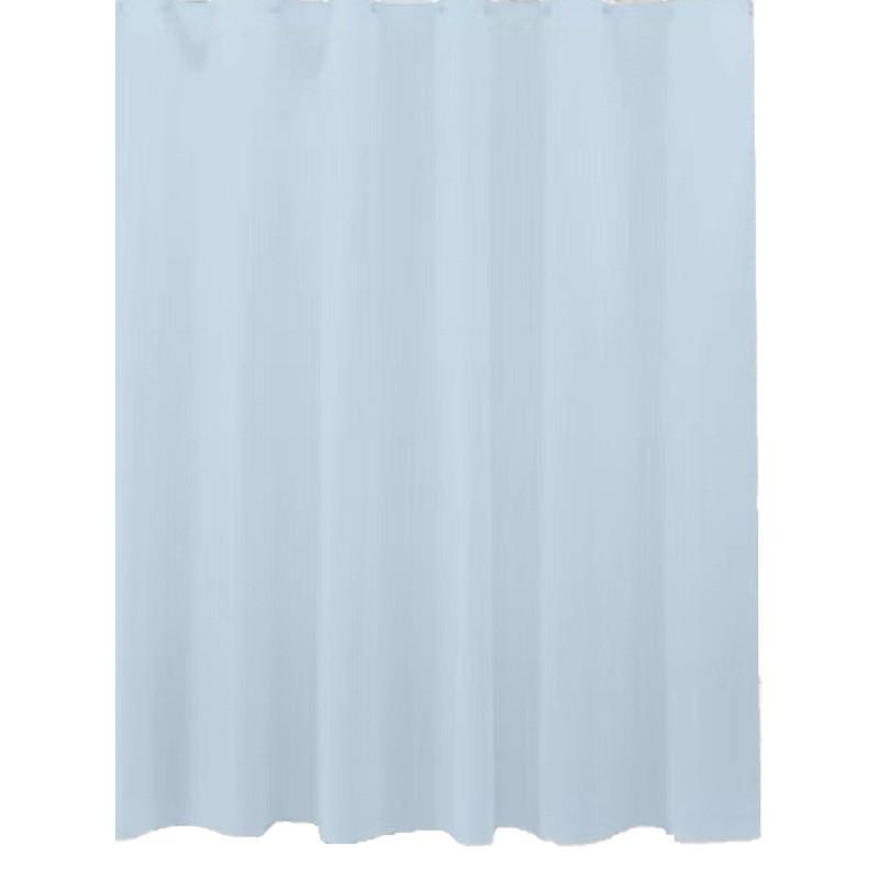 Waterproof Solid Color Polyester Shower Curtain Hooks Set For Decor Bathroom