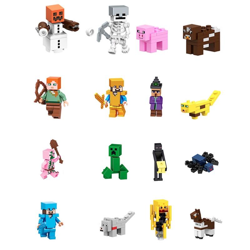 16 Stück Thema Minecraft Bausteine Zusammengebaut Kuchen Dekoration Ins Plugin Party