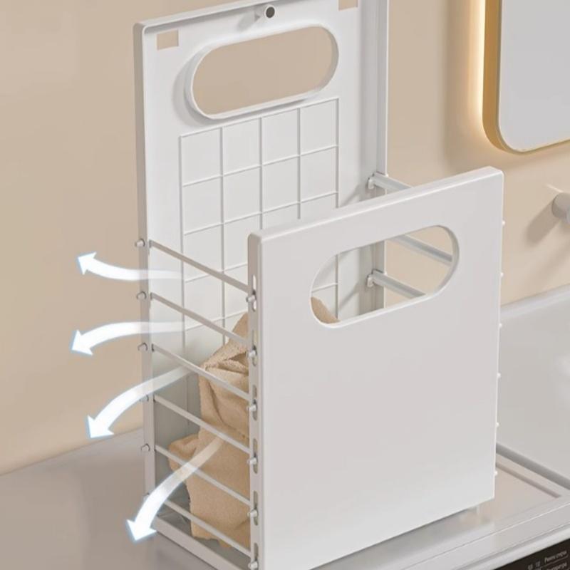 Home Dirty Clothes Basket Household Hanging Washing Clothes Basket Bathroom Foldable Non Perforated Mouth Storage Basket