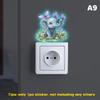Glow-in-the-Dark Switch Stickers Penguins Elephants Design Self-Adhesive Removable Wall Stickers Suitable For Switches & Outlets