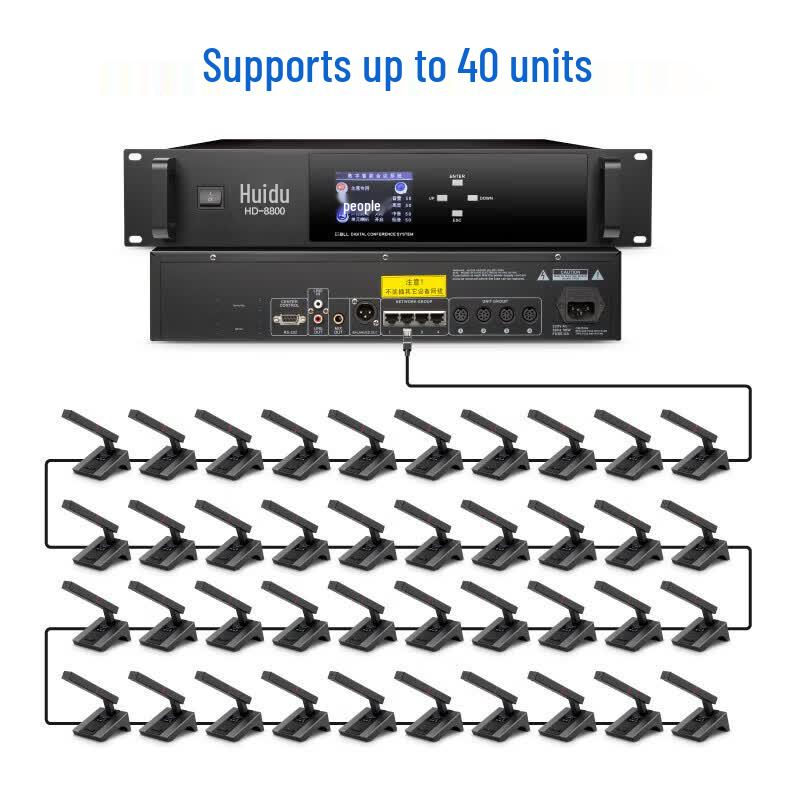 HuiDu Professional Wired Daisy Chain Conference Microphone System (CN version)