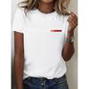 Women's Summer T-shirt - Paris Minimalist Gradient Pattern - Beautiful Women's Round Neck Casual Sports, Comfortable Short Sleeves for All Seasons