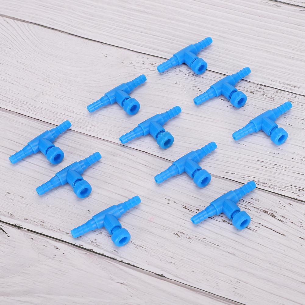 10pcs Fish   Tee Connector 3 Way Pump  line Tube   Volume Adjust Control Valve for 0.2in Hose
