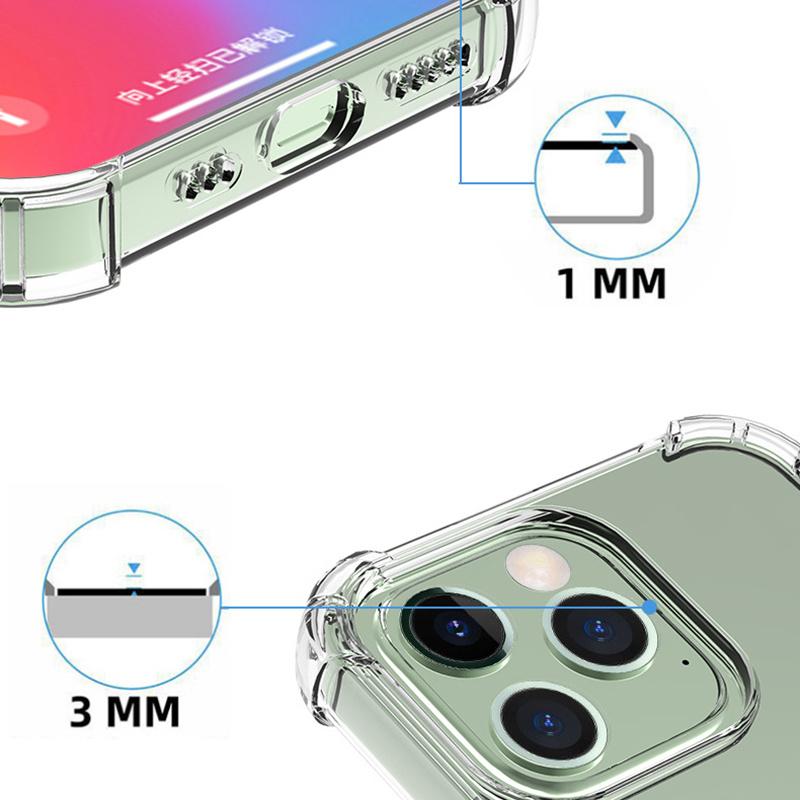 Bulk Purchasing For iPhone 13 Phone Case 1.5mm Anti-Drop Corner TPU Cover Ultra Transparent