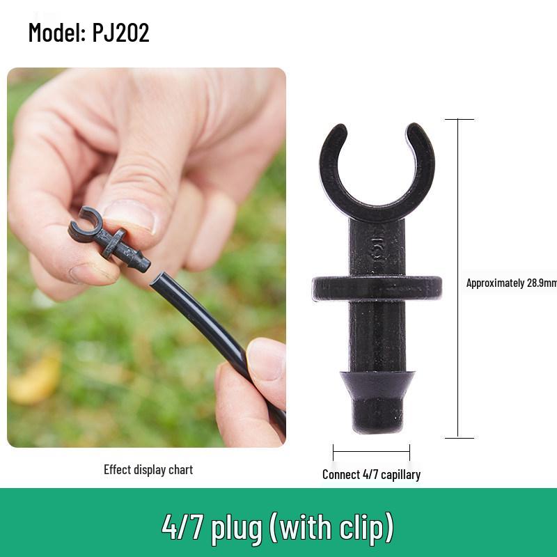 Capillary and Micro-Sprinkler Fittings: Single/Double Hooks, Tee, Straight Connector, Drip Stop, Mountain Bracket, Five-Way, Greenhouse.