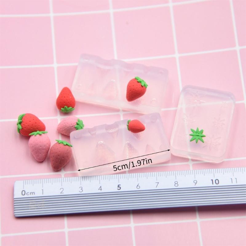 Flexible Silicone Mini Strawberry Mold For DIY Resin Casting Crafting Tiny Decorations Handmade Jewelry And Craft Items