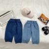 1-7Yrs Children  Pants Solid Kids Jeans Casual Boys Denim Pants Soft Girls Fashion Trousers