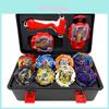 Super King 8er-Set Gyro Burst Beyblade Komplett mit tragbarem Aufbewahrungskoffer und funkelnden Werfern