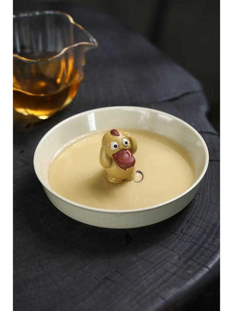 Yixing Zisha Little Yellow Duck Psyduck Tea Pet Sculpture - Cute Creative Ornament