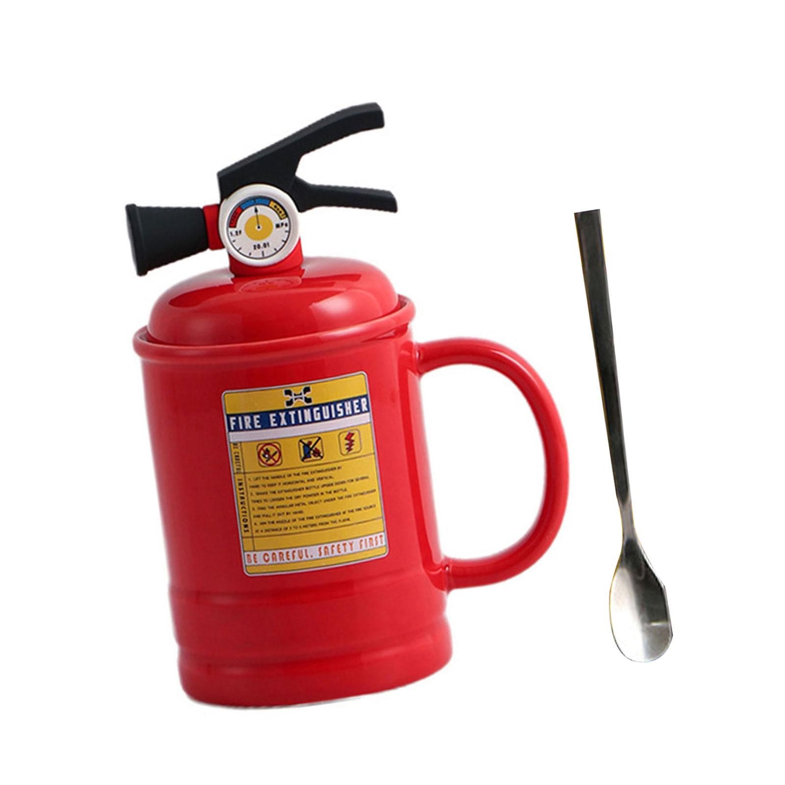 

Уникальная кружка для кофе в форме огнетушителя 450 мл керамическая чашка с крышкой и ложкой идеальный подарок для друзей и семьи красный