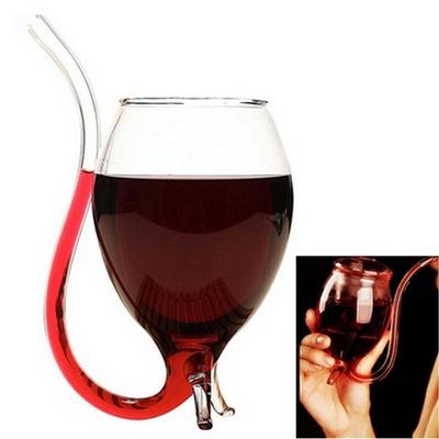 Kubek 300 ml Vampire Devil Red Wine Glass Cup z wbudowaną słomką do picia