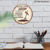 2D Flat, 1pc Waterproof Round Aluminum Robin Sign, French Memorial Quote with Robin & Garden Print, Retro Distressed Finish, Durable Metal Hanging