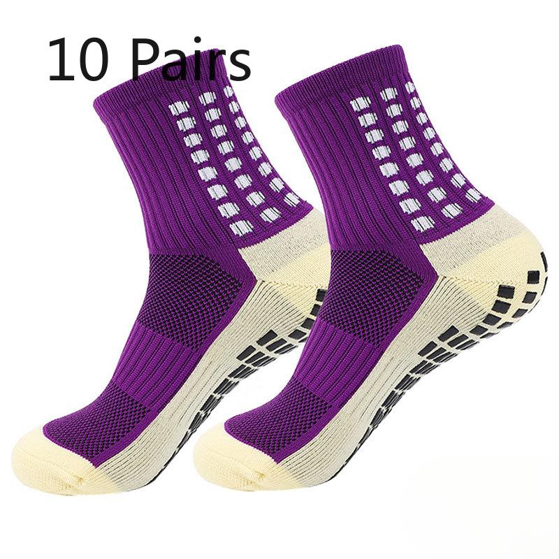 10 Pairs of Men's Spring and Autumn Running Basketball Football Sports Towel Bottom Non Slip Tube Socks