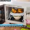 MIKROTAGE Microwave Tiered Stand Stacker Tray Microwave Plate Tier White