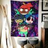 Gorillaz Wall Tapestry Aesthetic Wall Hanging Printed Fabric Blanket Decorative Tapestries for Bedroom Living Room Home Decor