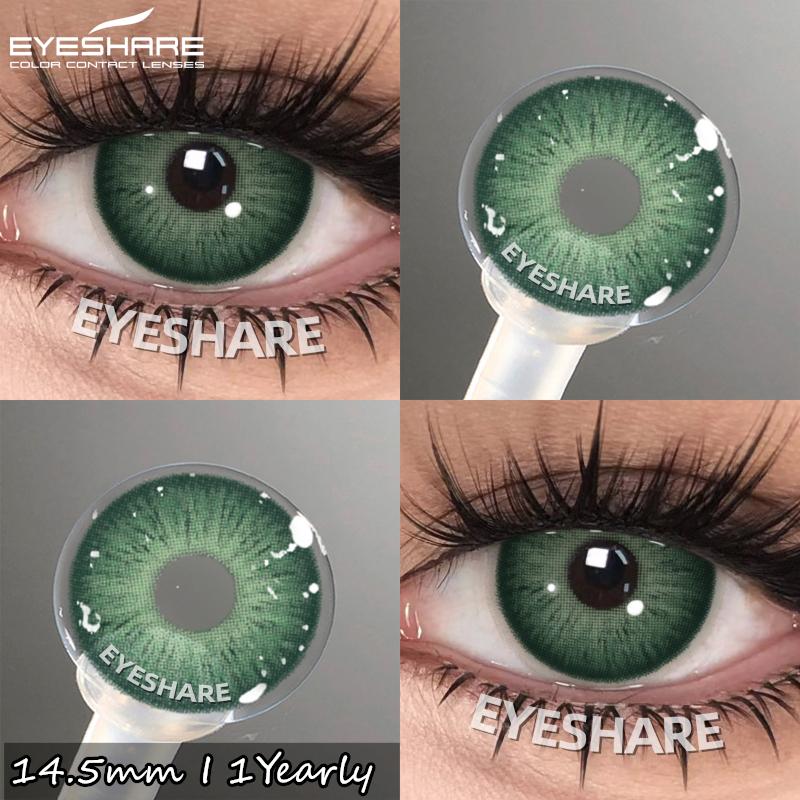 Eyeshare 2pcs NEW Natural Color Contact Lenses Fashion Blue Eyes Lenses Gray Beautiful Pupils Brown Eyes Contacts Colorful Lens