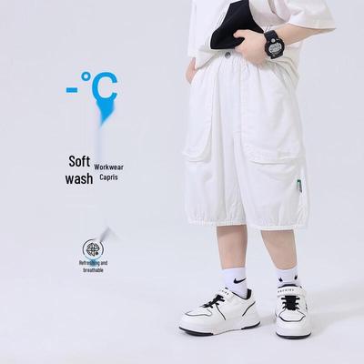 Boys' Cotton Blend Loose Fit Summer Capris