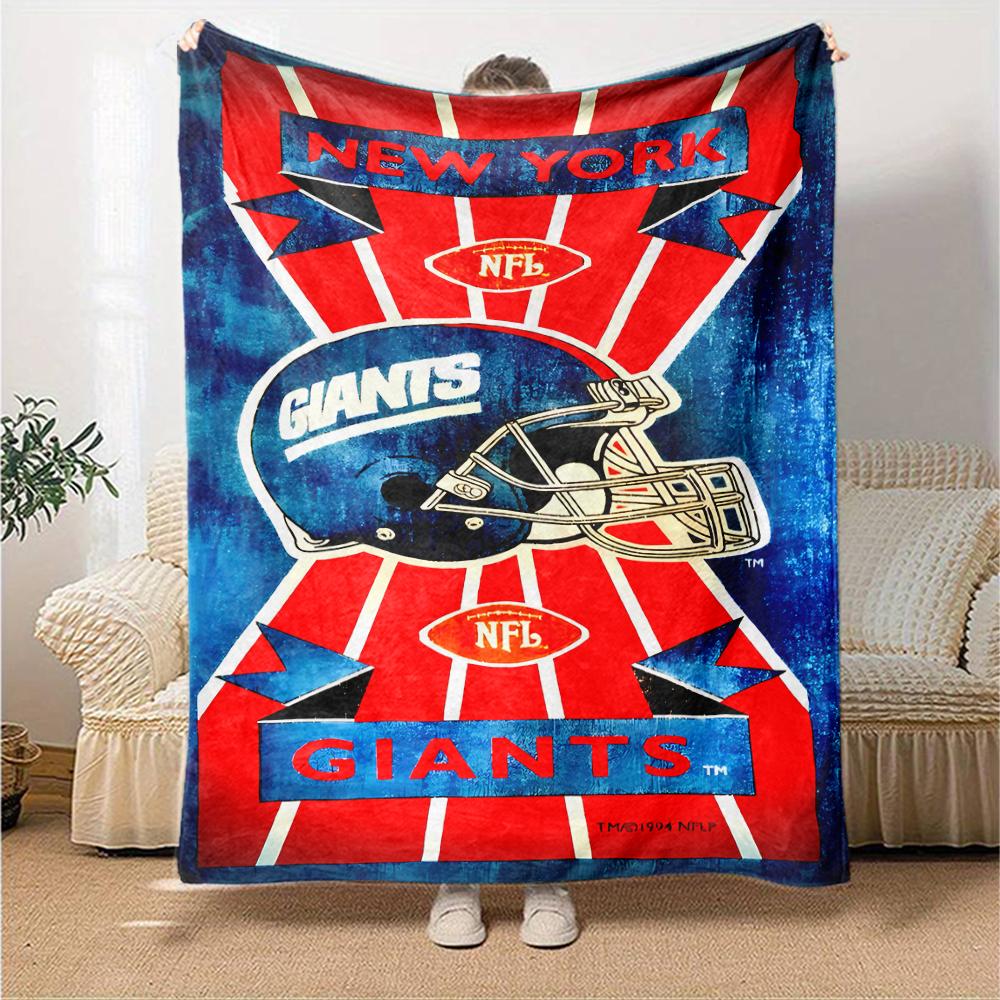 1pc Blanket - New York Giants logo Print Design,Lightweight Blanket for Sofa,Bed- Soft &Warm,Gift for All Seasons