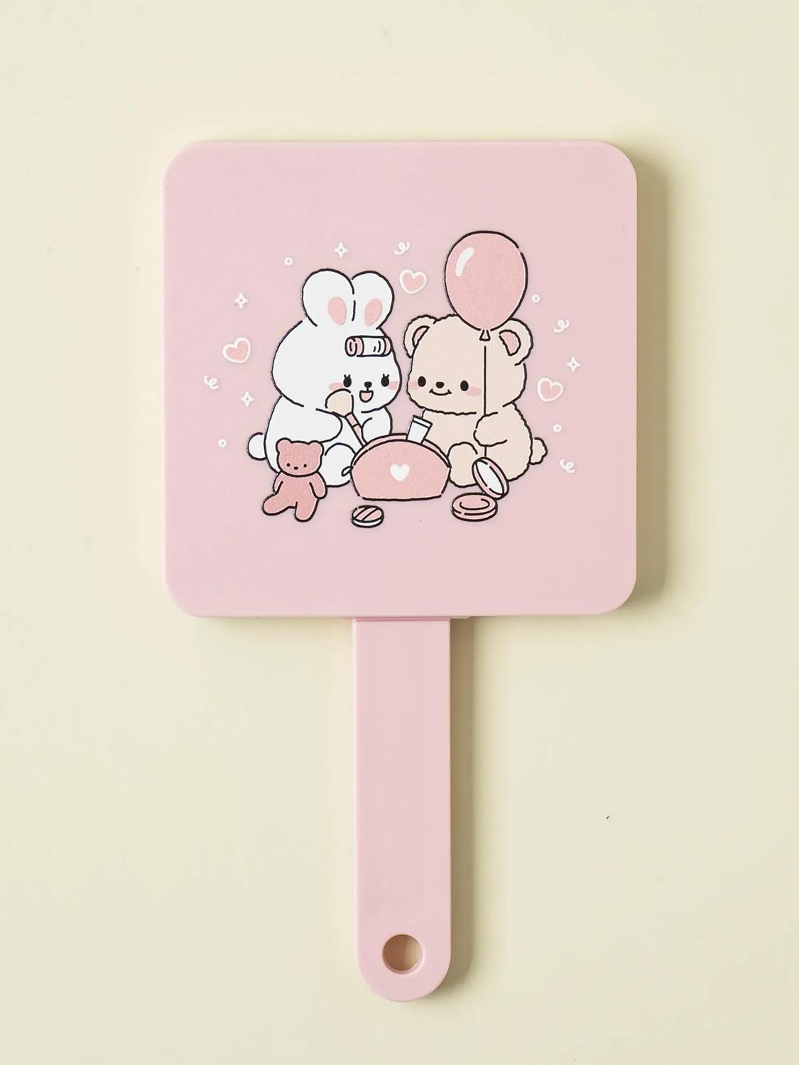 

Portable Character Print Comb & Mirror Set 1ea