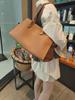 Genuine Leather Minimalist Large-Capacity Tote and Shoulder Bag