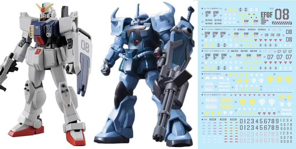 HG RG EG Robot MS Yukisha Detail Up Water Transfer Decal 08th MS Platoon General Purpose Fluorescent!! 1/144 (HG 1/44 HG-56) [Item]
