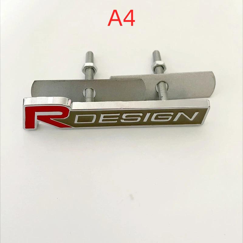 3D Metal Rdesign R Design Front Grill Car Badge Sticker Emblem Decal Decoration For XC40 XC60 XC90 V90 S90 S60 V60 V40 C70