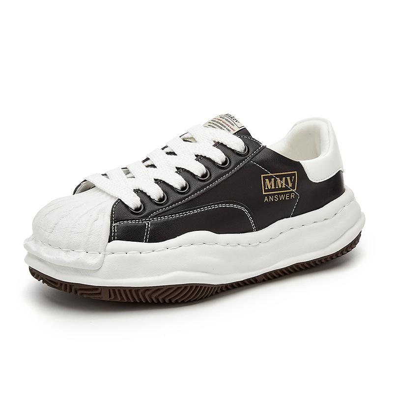 

Модные туфли-ракушки, новые, с круглым носком, на шнуровке, на растворяющейся платформе, модные, универсальные, увеличивающие внутреннюю высоту, трендовые кеды для мужчин и женщин 35