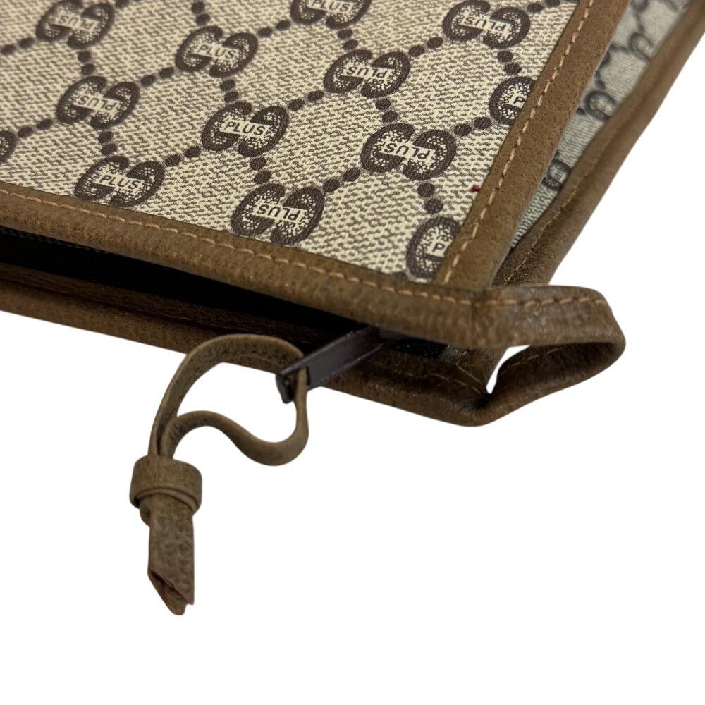 GUCCI Gucci Plus Vintage GG pattern PVC Clutch bag Brown PVC Used