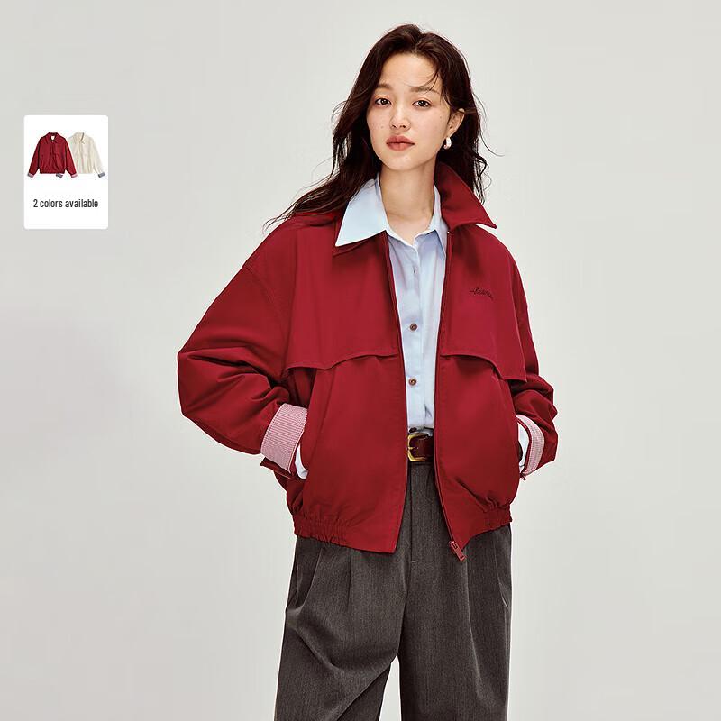 

INMAN Women s 2026 Spring Casual Plaid Patchwork Lapel Short Jacket L