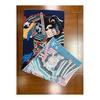 Hokusai Ukiyo-e Tenugui Towel: Watanabe No Tsuna Vs. Inokuma Nyudo In Thunderous Clouds - 100% Cotton, Made In Japan