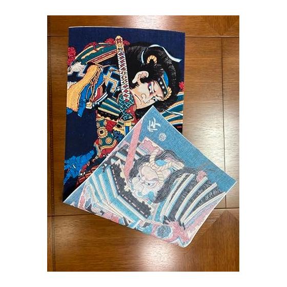 Hokusai Ukiyo-e Tenugui Towel: Watanabe No Tsuna Vs. Inokuma Nyudo In Thunderous Clouds - 100% Cotton, Made In Japan