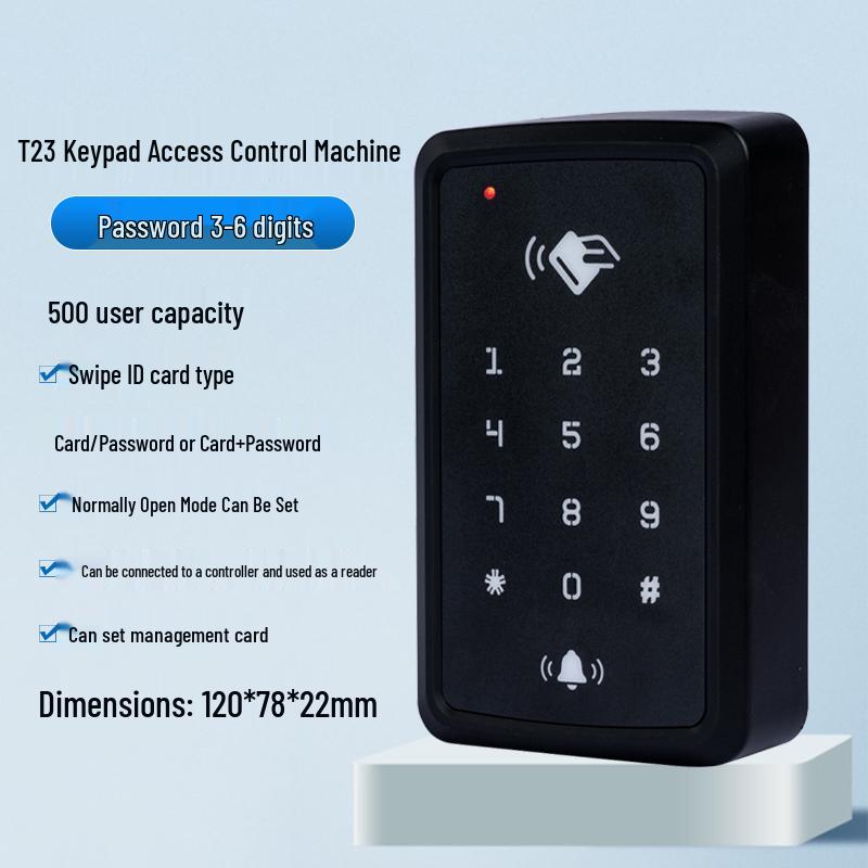Dual-Frequency Waterproof Access Control System with Touch Password & NFC ID Card Reader