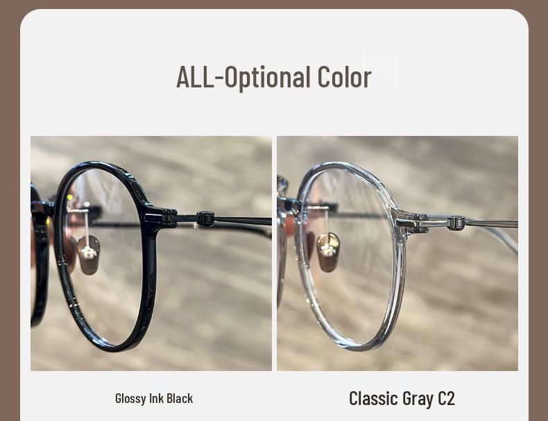 Nerd Ultralight Pure Titanium Eyeglass Frames for Women - 8g, Style 9209, Flattering, Nearsighted.