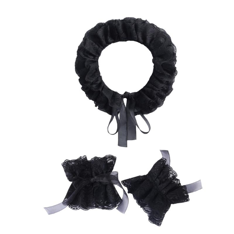 Lace Trim Manicure Sleeve Nails Art Decoration Meshes Cuffs Romantics Arm Cuffs for Special Occasion and Fancy Dress
