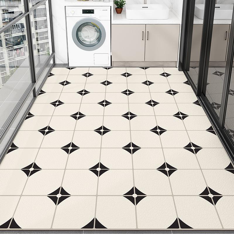 Balcony PVC Carpet Waterproof Non-slip Leather Floor Mat Can Be Cut Easy To Clean Foot Mats Large Area Home Decoration Rug