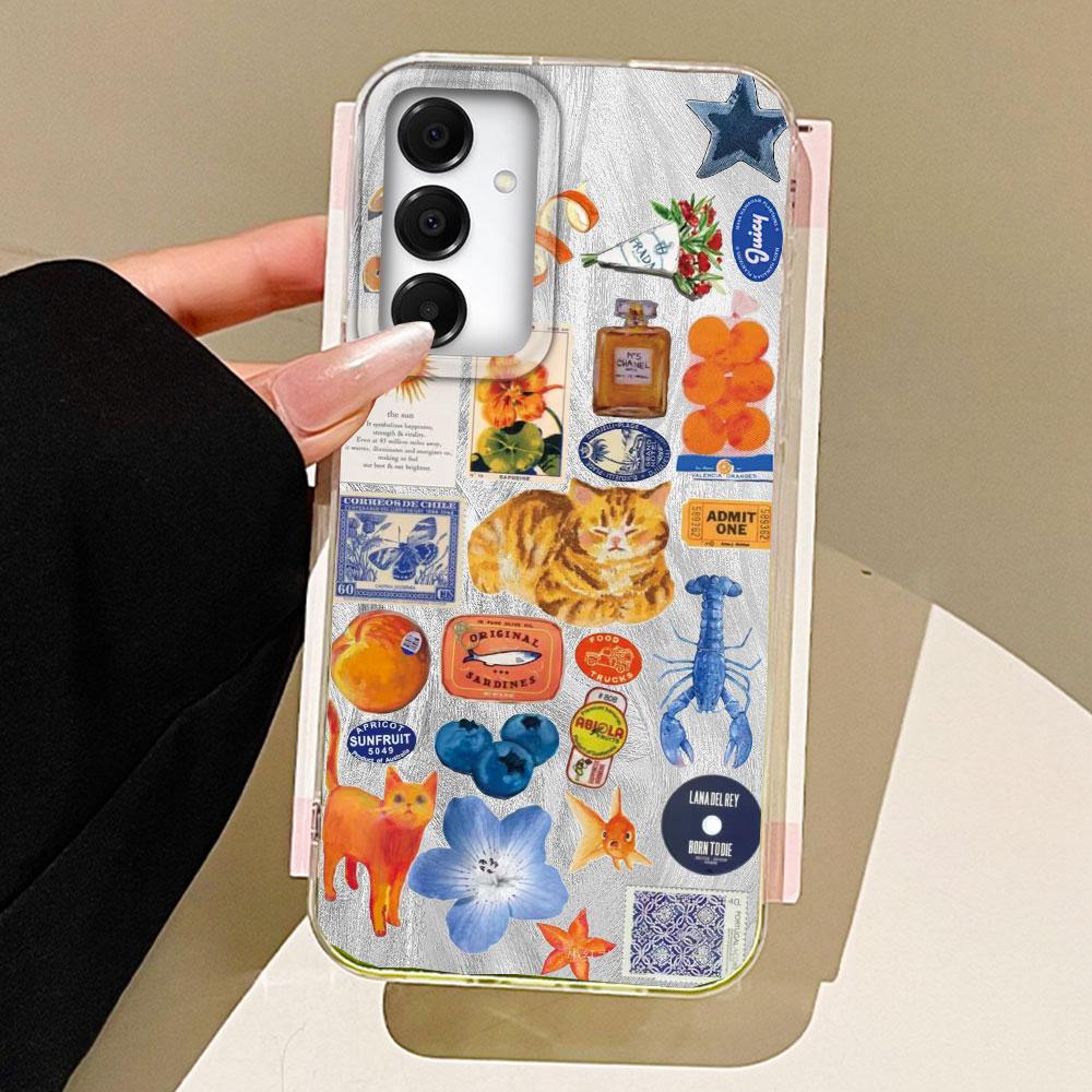 

Marine Animal Flower Phone Case for Samsung Galaxy A55 A07 A17 A56 A36 A26 A16 A53 A06 A14 A24 A34 A54 A15 A25 A35 A12 A13 Cover Samsung Galaxy A16 білий